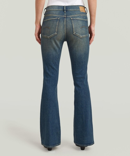 G-STAR(ジースター)の「3301 Flare Jeans/ヴィンテージライクフレアスキニージーンズ/L28(デニムパンツ・レディース・インディゴブルー・27inch/24inch/25inch/26inch)」の2枚目の写真