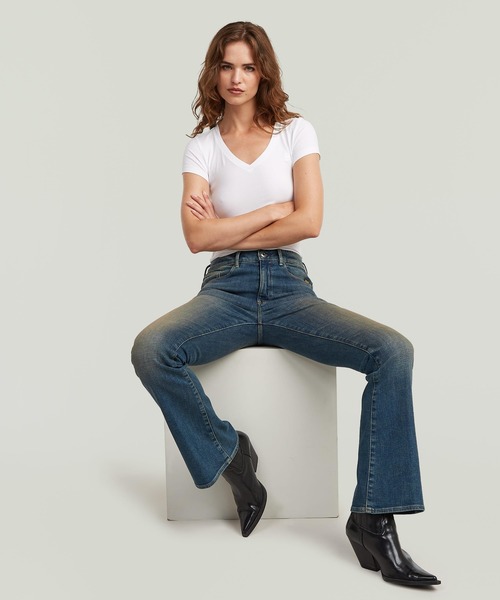 G-STAR(ジースター)の「3301 Flare Jeans/ヴィンテージライクフレアスキニージーンズ/L28(デニムパンツ・レディース・インディゴブルー・27inch/24inch/25inch/26inch)」の5枚目の写真