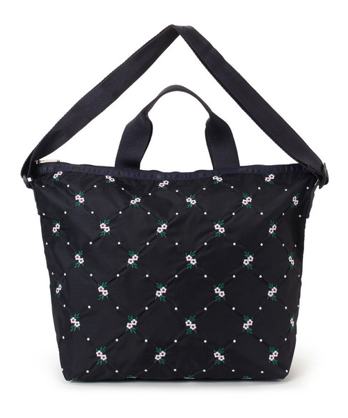 LeSportsac(レスポートサック)の「DELUXE EASY CARRY TOTE フローラルラティスEMB(トートバッグ・レディース・ブルー・FREE)」の6枚目の写真