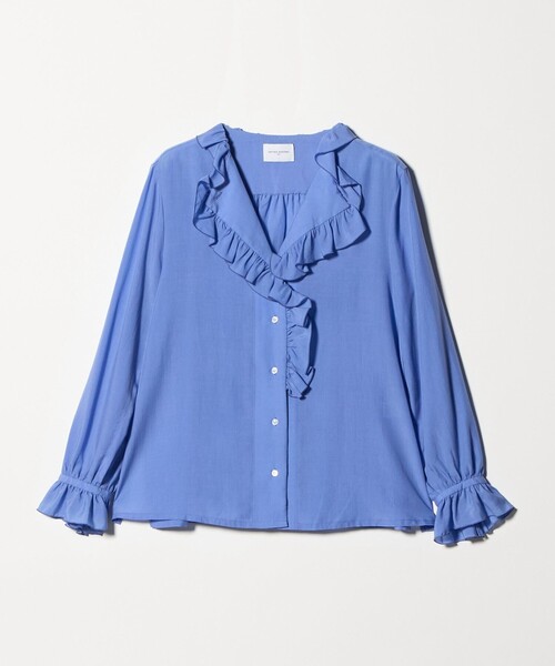 UNITED ARROWS（ユナイテッドアローズ）の「フリルカラー 2WAY ブラウス ‐ウォッシャブル‐（シャツ/ブラウス・レディース・オフホワイト/その他1/ライトブルー・FREE）」の19枚目の写真