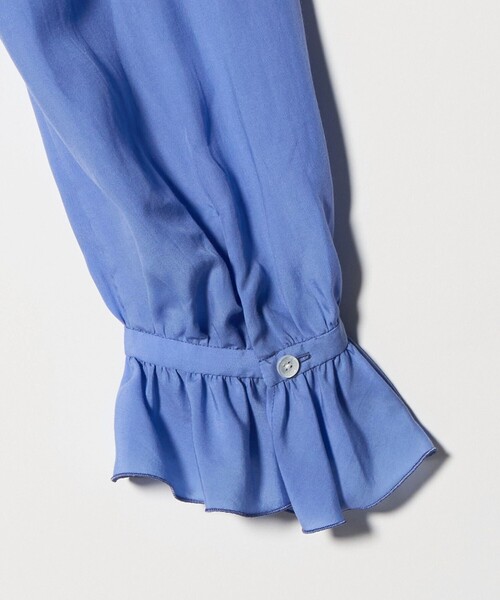UNITED ARROWS（ユナイテッドアローズ）の「フリルカラー 2WAY ブラウス ‐ウォッシャブル‐（シャツ/ブラウス・レディース・オフホワイト/その他1/ライトブルー・FREE）」の22枚目の写真