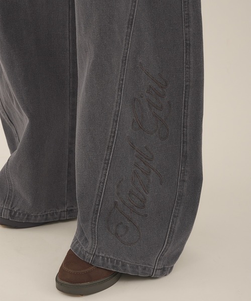 hazyl（ヘイジル）の「low rise wide denim / ローライズワイドデニム（デニムパンツ・レディース・ライトブルー/グレー・MEDIUM/SMALL）」の21枚目の写真