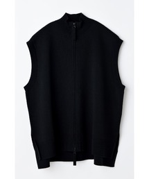 nagonstans ナゴンスタンス ベスト コンパクトベスト ショート丈 黒 pocket vest｜M｜Black｜knit wear｜någonstans official online store