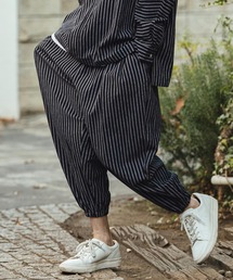 新品 Cambio コットンリネンストライプバルーンパンツ Sサイズ CAMBIO(カンビオ)】コットンリネンストライプバルーンパンツ(CMB-R0152