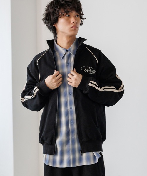 PBLIM(ページボーイリム)の「《UNISEX/セットアップ対応》スウェットトラックジャケット(ジャージ・レディース・グレー/ブラック/カーキ・SMALL/MEDIUM)」の2枚目の写真