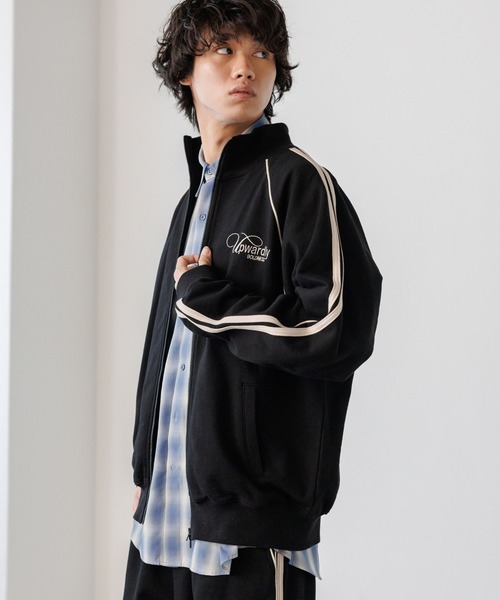 PBLIM(ページボーイリム)の「《UNISEX/セットアップ対応》スウェットトラックジャケット(ジャージ・レディース・グレー/ブラック/カーキ・SMALL/MEDIUM)」の6枚目の写真