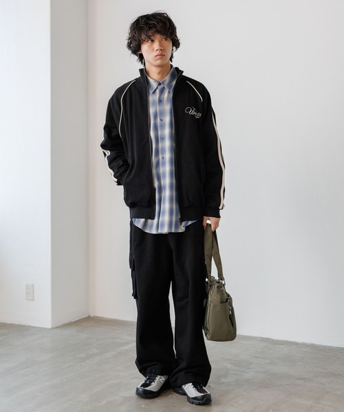 PBLIM(ページボーイリム)の「《UNISEX/セットアップ対応》スウェットトラックジャケット(ジャージ・レディース・グレー/ブラック/カーキ・SMALL/MEDIUM)」の9枚目の写真