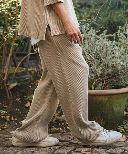 CAMBIO(カンビオ)の「mp14466- Snow Wash Big Waffle Easy Wide Pants スノーウォッシュビックワッフルイージーワイドパンツ(CMP-261-005)(その他パンツ・メンズ・ネイビー/ブラック/グレイッシュベージュ・L/M/S)」の3枚目の写真