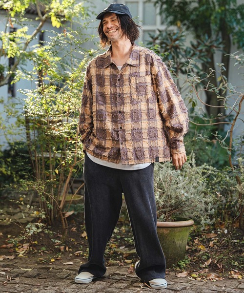CAMBIO(カンビオ)の「mp14466- Snow Wash Big Waffle Easy Wide Pants スノーウォッシュビックワッフルイージーワイドパンツ(CMP-261-005)(その他パンツ・メンズ・ネイビー/ブラック/グレイッシュベージュ・L/M/S)」の12枚目の写真