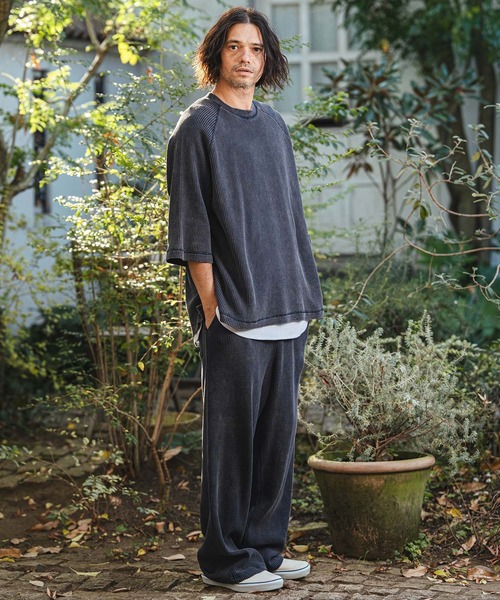 CAMBIO(カンビオ)の「mp14466- Snow Wash Big Waffle Easy Wide Pants スノーウォッシュビックワッフルイージーワイドパンツ(CMP-261-005)(その他パンツ・メンズ・ネイビー/ブラック/グレイッシュベージュ・L/M/S)」の14枚目の写真