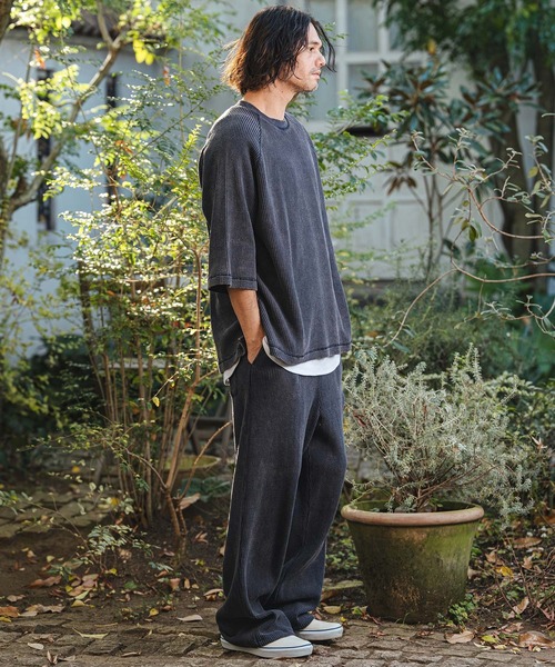 CAMBIO(カンビオ)の「mp14466- Snow Wash Big Waffle Easy Wide Pants スノーウォッシュビックワッフルイージーワイドパンツ(CMP-261-005)(その他パンツ・メンズ・ネイビー/ブラック/グレイッシュベージュ・L/M/S)」の15枚目の写真