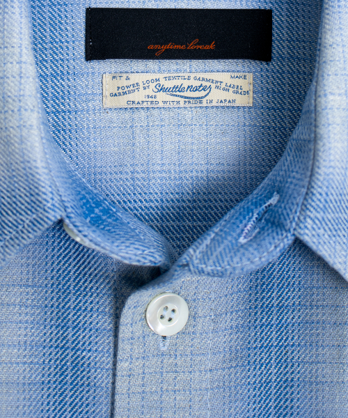 ANYTIME LOREAK(エニタイムロレーク)の「RIA CHECK SHIRT (SHUTTLE NOTE)-BLUE(シャツ/ブラウス・レディース・その他・MEDIUM/LARGE)」の2枚目の写真