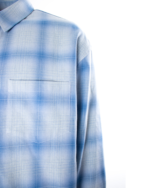 ANYTIME LOREAK(エニタイムロレーク)の「RIA CHECK SHIRT (SHUTTLE NOTE)-BLUE(シャツ/ブラウス・レディース・その他・MEDIUM/LARGE)」の3枚目の写真