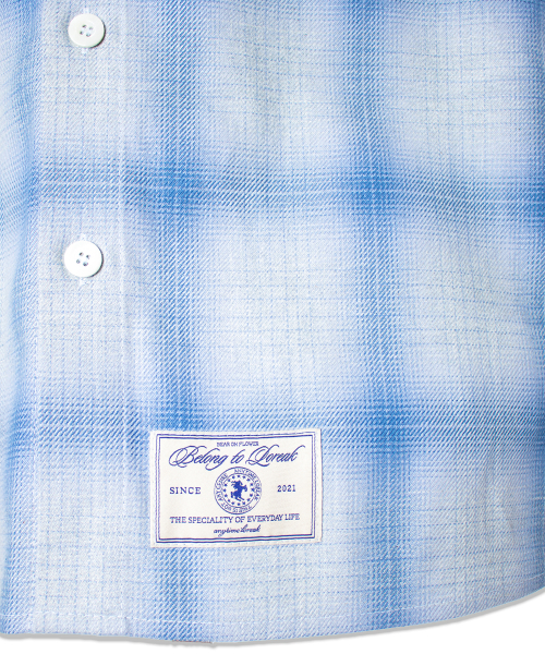 ANYTIME LOREAK(エニタイムロレーク)の「RIA CHECK SHIRT (SHUTTLE NOTE)-BLUE(シャツ/ブラウス・レディース・その他・MEDIUM/LARGE)」の4枚目の写真