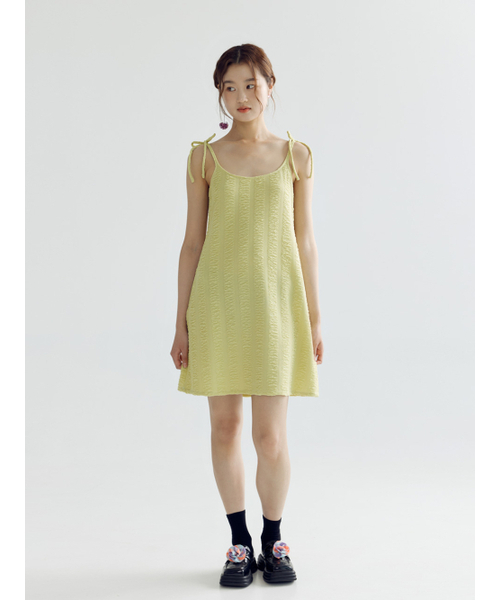 BOMNAL BOUTIQUE(ボムナルブティック)の「リボンストラップミニドレス_オリーブ(ワンピース・レディース・その他・SMALL/MEDIUM)」の2枚目の写真