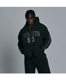 JELEVE（ジェイエルブ）の「ラインアーチロゴフードパーカージップアップ（ジャージ）」