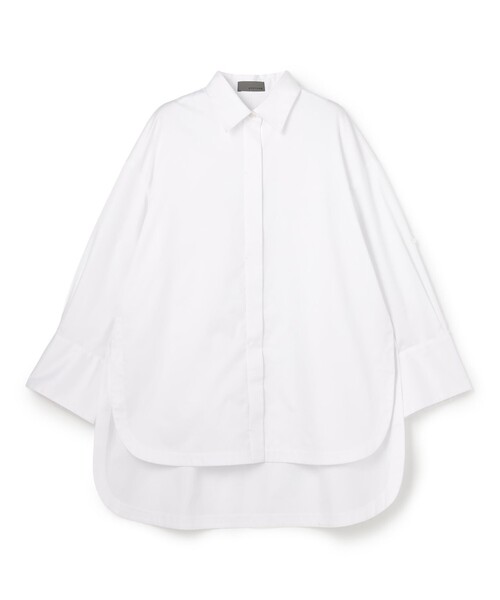 uncrave(アンクレイヴ)の「コットンクロスプレーン BIGシャツ(シャツ/ブラウス・レディース・サックスブルー系/ピンク系/ホワイト系/ブラック系・1)」の10枚目の写真