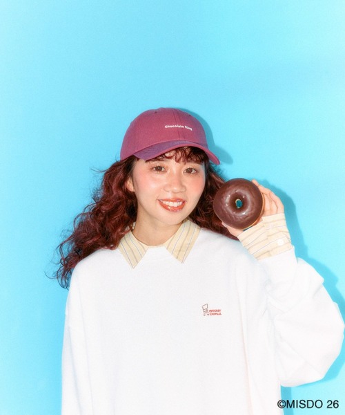 LEPSIM（レプシィム）の「【Mister Donut】ステッカー付きキャップ　627325（キャップ・レディース・グレイッシュベージュ/ブルー/ボルドー・ONE SIZE）」の17枚目の写真