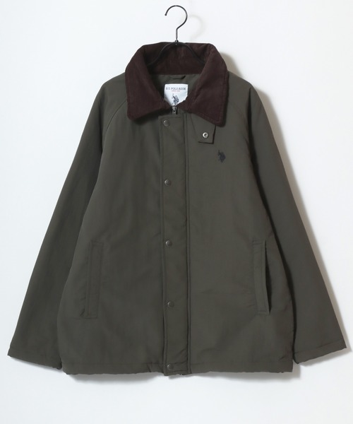 U.S. POLO ASSN.（ユーエスポロアッスン）の「U.S. POLO ASSN./ユーエスポロアッスン 別注 Hunting Jacket/オーバーサイズ ナイロン 襟コーデュロイ ハンティングジャケット/ブルゾン/レディース メンズ（ブルゾン・メンズ・ブラック/ネイビー/カーキ・LL/L/M）」の9枚目の写真