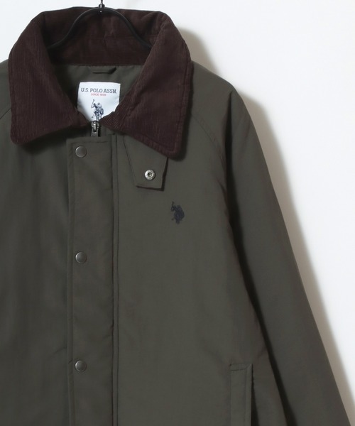 U.S. POLO ASSN.（ユーエスポロアッスン）の「U.S. POLO ASSN./ユーエスポロアッスン 別注 Hunting Jacket/オーバーサイズ ナイロン 襟コーデュロイ ハンティングジャケット/ブルゾン/レディース メンズ（ブルゾン・メンズ・ブラック/ネイビー/カーキ・LL/L/M）」の5枚目の写真