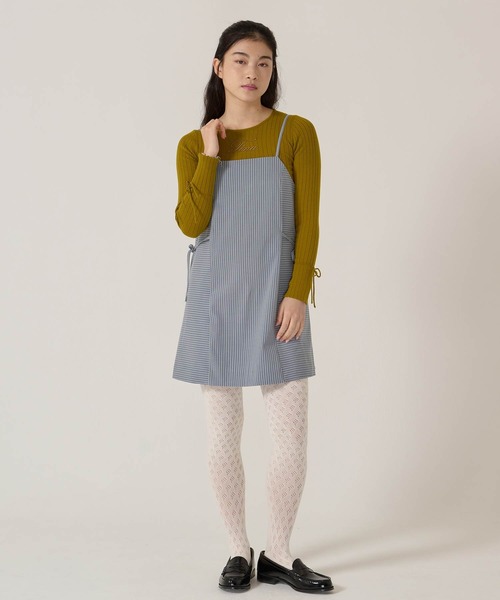 TINA:JOJUN(ティーナジョジュン)の「ウエストリボン キャミソール ワンピース TINA:JOJUN(ワンピース・レディース・ブルーグレー/ライトグレー・M)」の14枚目の写真