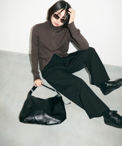 TONER（トナー）の「リラックスショルダーバッグ/ロゴプレート付き（ショルダーバッグ・レディース・レッド/グリーン/ブラウン/ブラック・FREE）」の18枚目の写真