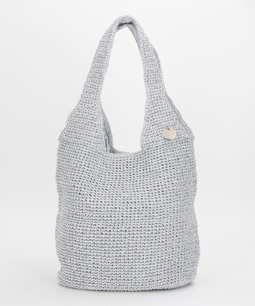 NOLLEY’S（ノーリーズ）の「メタリックコード編みトートバッグ（トートバッグ・レディース・シルバー/ネイビー・FREE）」の8枚目の写真