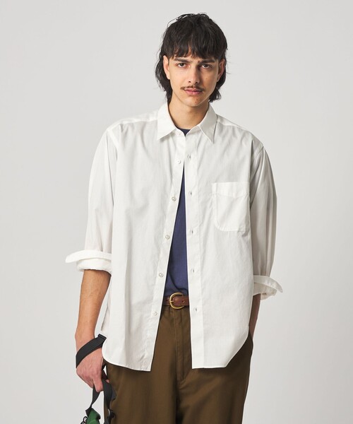 Steven Alan(スティーブンアラン)の「<Steven Alan> 80 コンパクトヤーン ツイル レギュラーカラー シャツ NARROW(シャツ/ブラウス・メンズ・ネイビー/ホワイト・XL/L/M/S)」の22枚目の写真