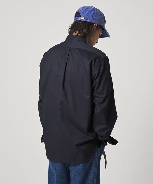 Steven Alan＞ 80 コンパクトヤーン ツイル レギュラーカラー シャツ