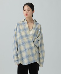 LEPSIM | カシュクールチェックシャツ 630187(シャツ/ブラウス)