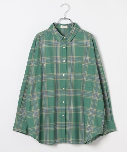 LEPSIM（レプシィム）の「カシュクールチェックシャツ　630187（シャツ/ブラウス・レディース・ベージュ/グリーン・FREE）」の15枚目の写真