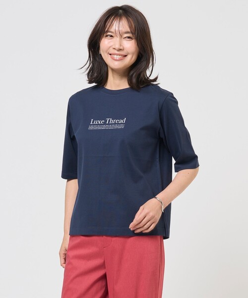 J.PRESS(ジェイプレス)の「ロゴTシャツ(Tシャツ/カットソー・レディース・ネイビー系/黄土色系/スカイブルー系・T15/T13)」の3枚目の写真