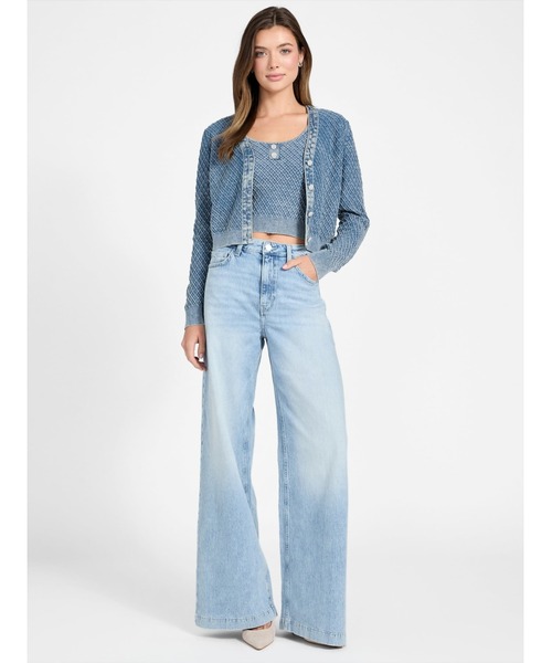 Guess（ゲス）の「Long Sleeves V-neck Lylah Cardi Sweater カーディガン  （ニット/セーター・レディース・クリーム/グレー・SMALL/MEDIUM/X-SMALL）」の7枚目の写真