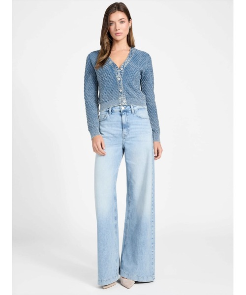 Guess（ゲス）の「Long Sleeves V-neck Lylah Cardi Sweater カーディガン  （ニット/セーター・レディース・クリーム/グレー・SMALL/MEDIUM/X-SMALL）」の8枚目の写真