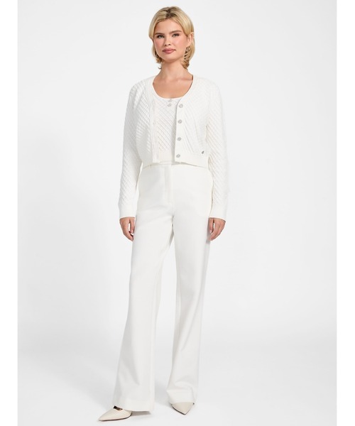 Guess（ゲス）の「Long Sleeves V-neck Lylah Cardi Sweater カーディガン  （ニット/セーター・レディース・クリーム/グレー・SMALL/MEDIUM/X-SMALL）」の11枚目の写真