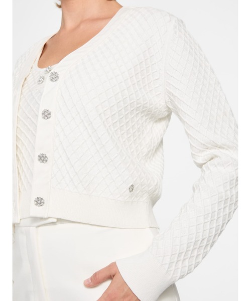 Guess（ゲス）の「Long Sleeves V-neck Lylah Cardi Sweater カーディガン  （ニット/セーター・レディース・クリーム/グレー・SMALL/MEDIUM/X-SMALL）」の10枚目の写真