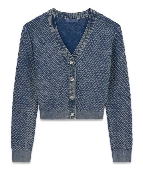 Guess（ゲス）の「Long Sleeves V-neck Lylah Cardi Sweater カーディガン  （ニット/セーター・レディース・クリーム/グレー・SMALL/MEDIUM/X-SMALL）」の12枚目の写真