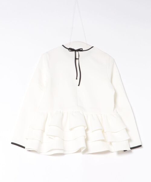 HUIT bouquet（ユイット）の「フリルヘム バイカラー ブラウス HUIT（シャツ/ブラウス・レディース・ホワイト/ブラック・M）」の19枚目の写真