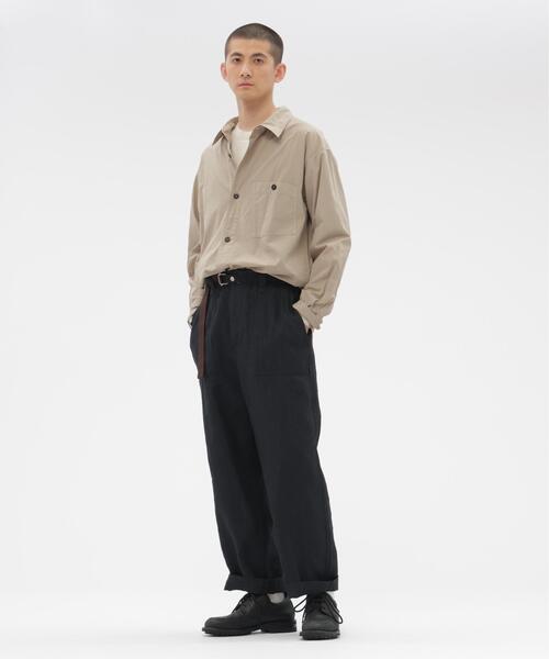 MHL.（エムエイチエル）の「FADED WOOL LINEN TWILL（その他パンツ・メンズ・ブラック・SMALL/MEDIUM/LARGE）」の2枚目の写真