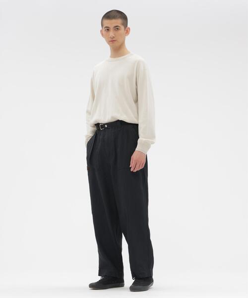 MHL.（エムエイチエル）の「FADED WOOL LINEN TWILL（その他パンツ・メンズ・ブラック・SMALL/MEDIUM/LARGE）」の3枚目の写真
