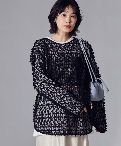 Gready Brilliant(グレディブリリアン)の「ドット刺繍レースクルー(シャツ/ブラウス・レディース・アイボリー/ブラック・FREE)」の22枚目の写真