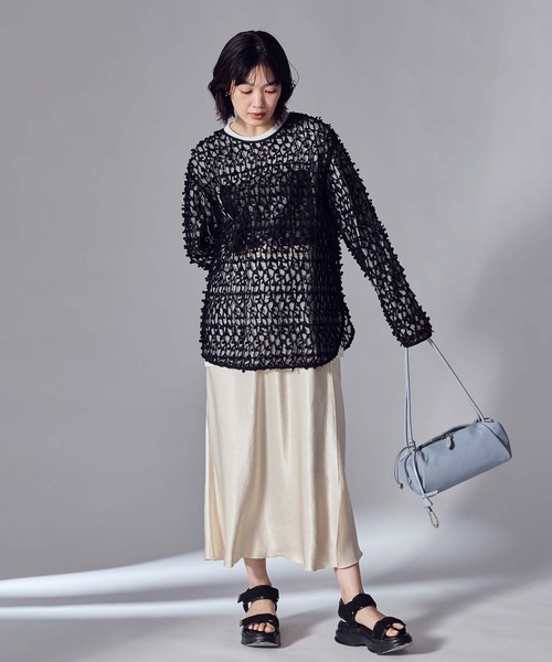 Gready Brilliant(グレディブリリアン)の「ドット刺繍レースクルー(シャツ/ブラウス・レディース・アイボリー/ブラック・FREE)」の15枚目の写真