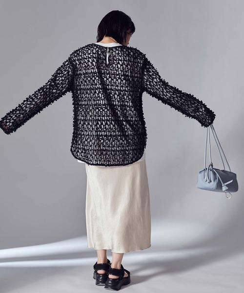 Gready Brilliant(グレディブリリアン)の「ドット刺繍レースクルー(シャツ/ブラウス・レディース・アイボリー/ブラック・FREE)」の17枚目の写真