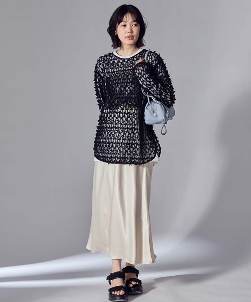 Gready Brilliant(グレディブリリアン)の「ドット刺繍レースクルー(シャツ/ブラウス・レディース・アイボリー/ブラック・FREE)」の18枚目の写真