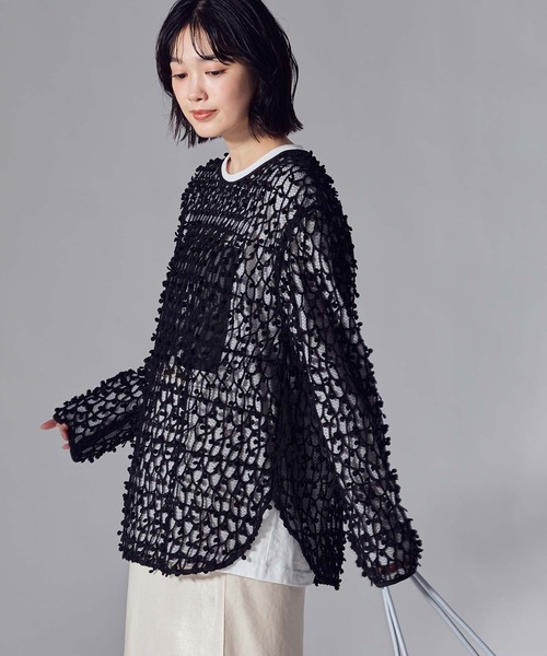 Gready Brilliant(グレディブリリアン)の「ドット刺繍レースクルー(シャツ/ブラウス・レディース・アイボリー/ブラック・FREE)」の20枚目の写真