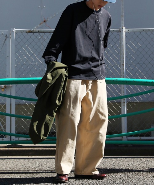 NAKER(ネイカー)の「細ピッチボーダーロンT(Tシャツ/カットソー・メンズ・ブルー/ブラック/カーキ・S/M/L/XL)」の9枚目の写真