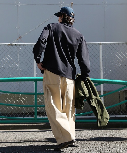 NAKER(ネイカー)の「細ピッチボーダーロンT(Tシャツ/カットソー・メンズ・ブルー/ブラック/カーキ・S/M/L/XL)」の11枚目の写真