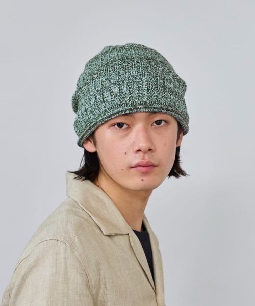 OVERRIDE（オーバーライド）の「OVERRIDE  OGC MARLED LOOSE BEANIE / オーバーライド（ニットキャップ/ビーニー・メンズ・グリーン/ブルー/ブラック・57~59cm）」の8枚目の写真