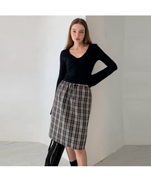 VASCARA（バスカラ）の「String Check Midi Skirt (2colors)（スカート）」