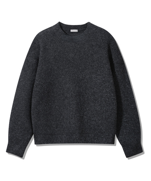 ウールハチクラシックニット BK8943_チャコール（ニット/セーター